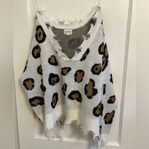Leopard print sweater